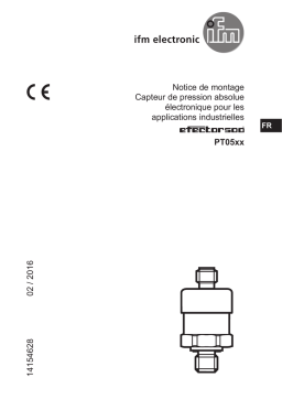 IFM PT0507 Pressure transmitter Guide d'installation