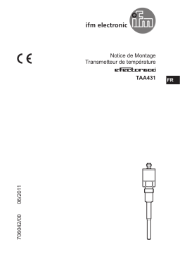 IFM TAA431 Temperature transmitter Guide d'installation