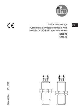 IFM DI5029 Compact evaluation unit for speed monitoring Guide d'installation