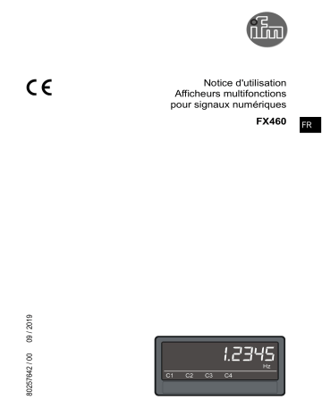 DX2022 | DX2032 | DX2023 | IFM DX2031 Multifunction display for monitoring revolution, speed and time Mode d'emploi | Fixfr