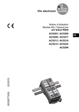 IFM AC5205 AS-Interface ClassicLine module Mode d'emploi