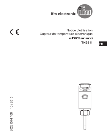 IFM TN2511 Temperature sensor Mode d'emploi | Fixfr