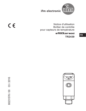 IFM TR2439 Evaluation unit Mode d'emploi | Fixfr