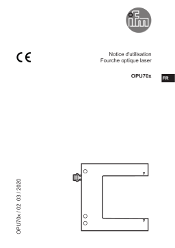 IFM OPU700 Photoelectric fork sensor Mode d'emploi