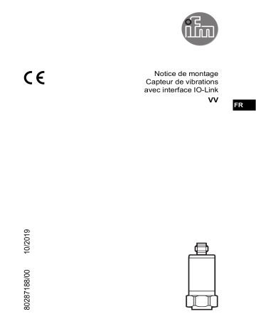 VVB020 | VVB021 | IFM VVB011 Vibration sensor Guide d'installation | Fixfr