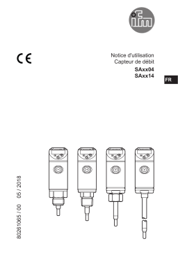 IFM SA4314 Flow sensor Mode d'emploi