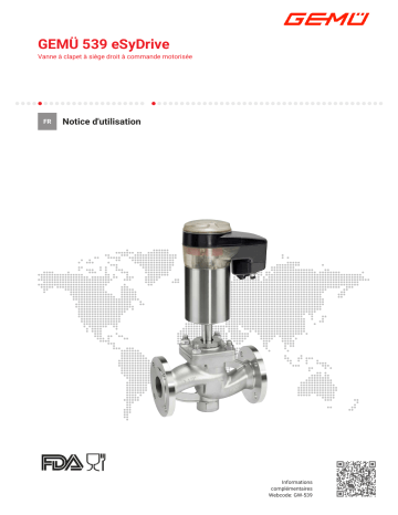 Gemu 539 eSyDrive Motorized globe valve Mode d'emploi | Fixfr