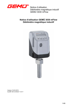 Gemu 3030 mFlow Magnetically inductive flowmeter Mode d'emploi