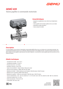 Gemu 428 Motorized butterfly valve Fiche technique