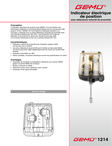 Gemu 1214 Electrical position indicator Fiche technique | Fixfr