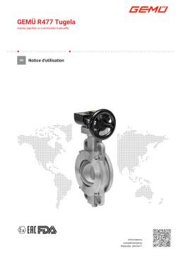 Gemu R477 Tugela Manually operated butterfly valve Mode d'emploi