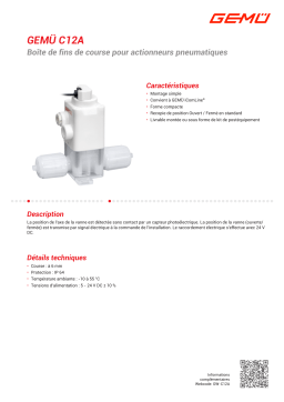 Gemu C12A Electrical position indicator Fiche technique