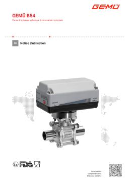 Gemu B54 Motorized ball valve Mode d'emploi