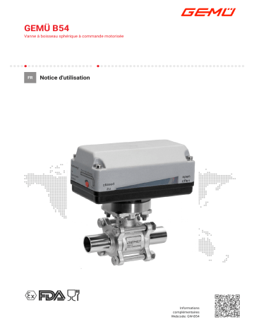 Gemu B54 Motorized ball valve Mode d'emploi | Fixfr