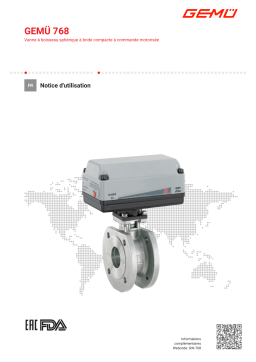 Gemu 768 Motorized compact flanged ball valve Mode d'emploi