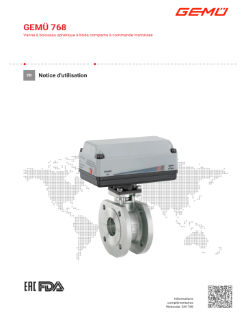 Gemu 768 Motorized compact flanged ball valve Mode d'emploi | Fixfr