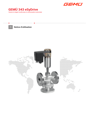 Gemu 343 eSyDrive Motorized multi-port globe valve Mode d'emploi | Fixfr