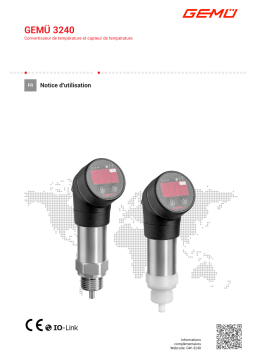 Gemu 3240 Temperature transducer and temperature switch Mode d'emploi