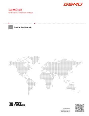 Gemu 52 Electrically operated solenoid valve Mode d'emploi | Fixfr