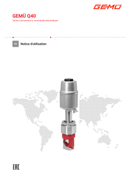 Gemu Q40 Pneumatically operated pinch valve Mode d'emploi