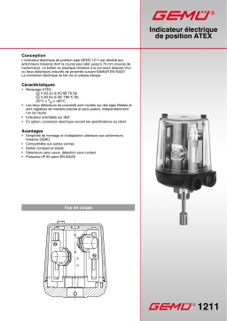 Gemu 1211 Electrical position indicator ATEX Fiche technique