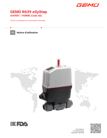 Gemu R639 eSyStep Motorized diaphragm valve Mode d'emploi | Fixfr