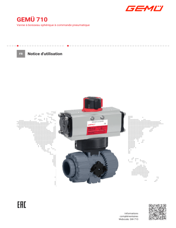 Gemu 710 Pneumatically operated ball valve Mode d'emploi | Fixfr