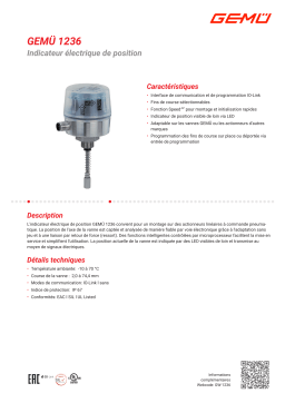 Gemu 1236 Electrical position indicator Fiche technique