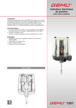 Gemu 1201 Electrical position indicator Fiche technique