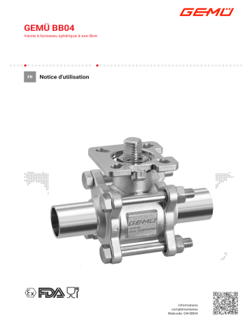 Gemu BB04 Ball valve Mode d'emploi | Fixfr