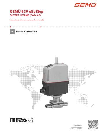 Gemu 639 eSyStep Motorized diaphragm valve Mode d'emploi | Fixfr