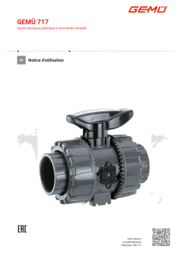 Gemu 717 Manually operated ball valve Mode d'emploi