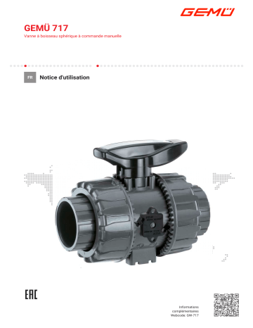 Gemu 717 Manually operated ball valve Mode d'emploi | Fixfr