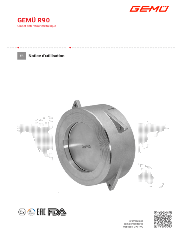 Gemu R90 Metal disco check valve Mode d'emploi | Fixfr