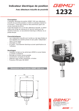 Gemu 1232 Electrical position indicator Fiche technique