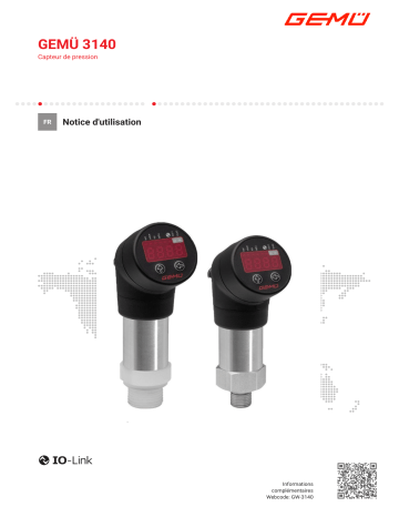 Gemu 3140 Pressure transducer and pressure switch Mode d'emploi | Fixfr