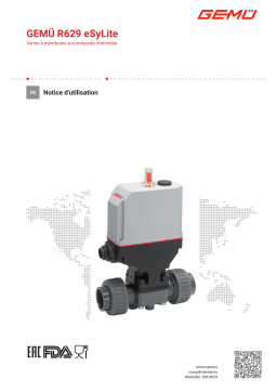 Gemu R629 eSyLite Motorized diaphragm valve Mode d'emploi