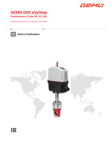 Gemu Q50 eSyStep Motorized pinch valve Mode d'emploi | Fixfr