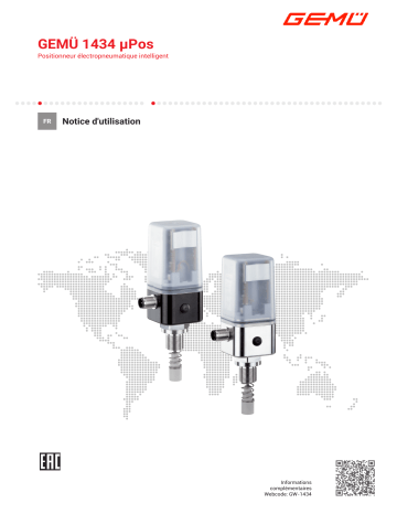 Gemu 1434 µPos Intelligent electro-pneumatic positioner Mode d'emploi | Fixfr