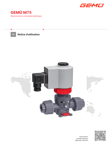 Gemu M75 Electrically operated solenoid valve Mode d'emploi | Fixfr