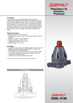 Gemu N086 Pressure retaining valve Fiche technique