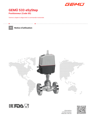 Gemu 533 eSyStep Motorized globe valve Mode d'emploi | Fixfr