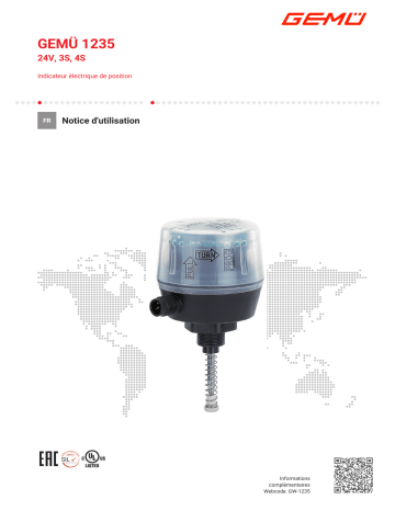 Gemu 1235 Electrical position indicator Mode d'emploi | Fixfr