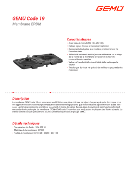 Gemu Code 19 EPDM diaphragm Fiche technique