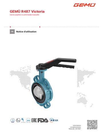 Gemu R487 Victoria Manually operated butterfly valve Mode d'emploi | Fixfr