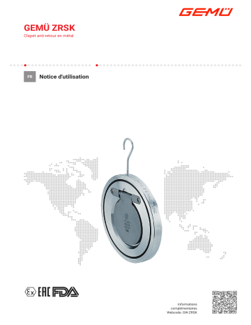 Gemu ZRSK Metal check valve Mode d'emploi | Fixfr
