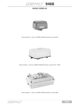 Gemu 9468 Motorized quarter turn actuator Mode d'emploi