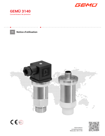 Gemu 3140 Pressure transducer and pressure switch Mode d'emploi | Fixfr