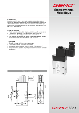 Gemu 8357 Electrically operated pilot solenoid valve Fiche technique