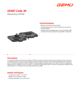 Gemu Code 36 EPDM diaphragm Fiche technique